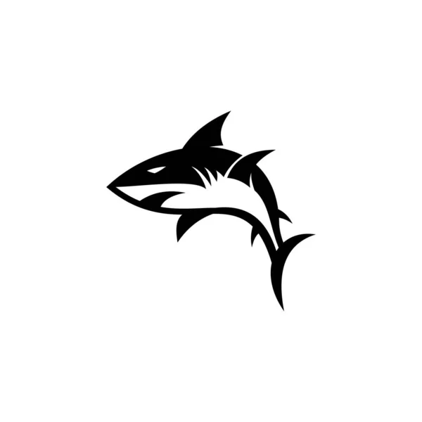 Prosty Ikona Rekina Wektor Ilustracji Nowoczesne Logo Rekina — Wektor stockowy