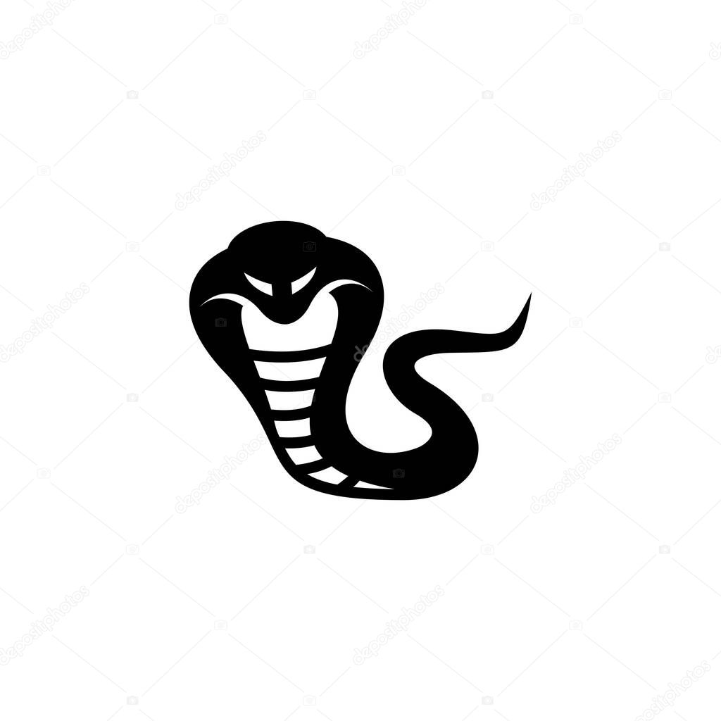 Simple cobra snake icon illustration vector