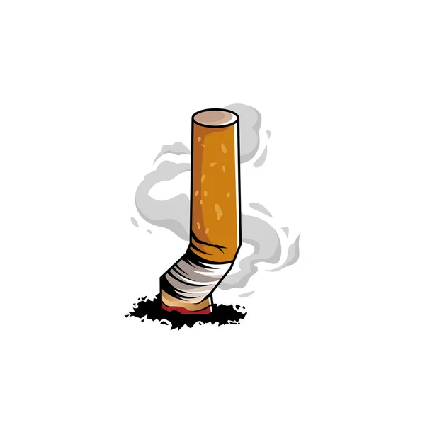 Morto Queima Cigarro Ilustração Vetor Mundo Sem Tabaco Dia —  Vetores de Stock