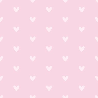 Basit pembe kalp pürüzsüz desen tasarımı, aşk arka plan vektörü