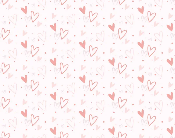 Diseño Patrón Sin Costuras Corazón Rosa Abstracto Vector Fondo Amor — Archivo Imágenes Vectoriales