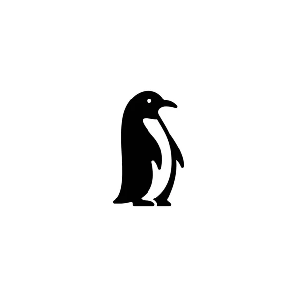 Gambar Vektor Ikon Penguin Datar Sederhana - Stok Vektor
