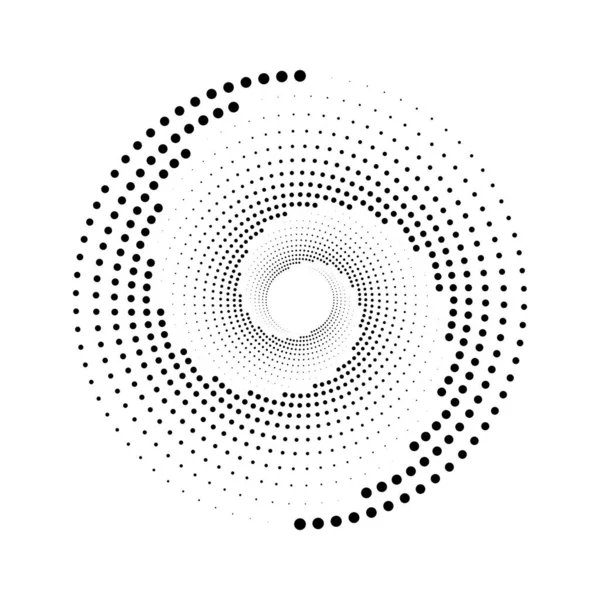 Élément Abstrait Forme Points Spirale — Image vectorielle