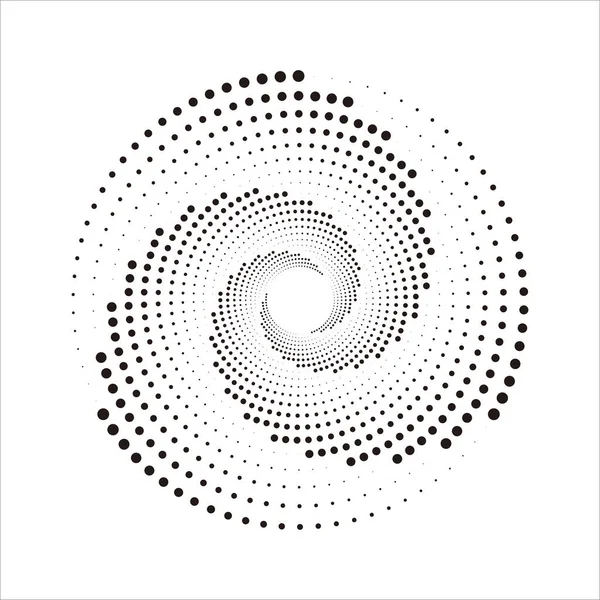 Abstract Spiral Dots Shape Element — Stock Vector