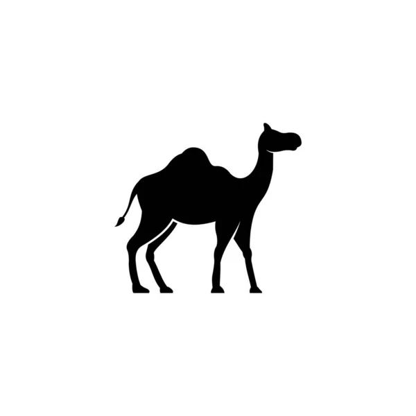 Ilustração Ícone Camelo Simples Design Logotipo Silhueta Camelo — Vetor de Stock
