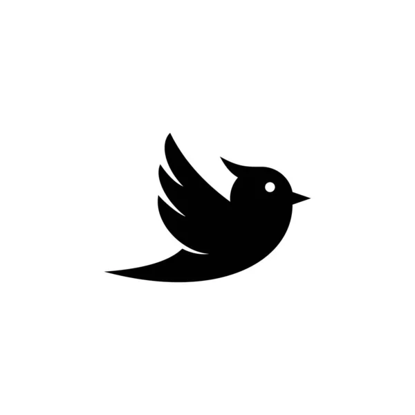 Jednoduchý Roztomilý Pták Ikona Ilustrace Design — Stockový vektor