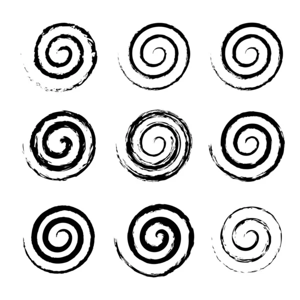 Различные Абстрактные Спиральные Гранжи — стоковый вектор