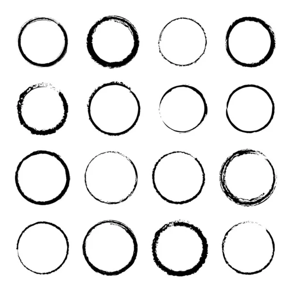 各种抽象圆环Grunge集合 — 图库矢量图片
