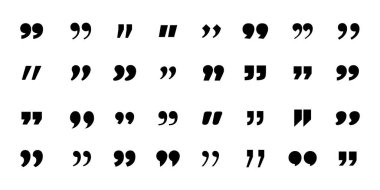 alıntı işareti koleksiyon vektörü