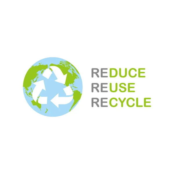 Kampagne Reduzierung Der Wiederverwendung Recycle Illustration Vector — Stockvektor