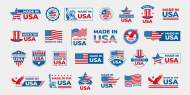 ABD logo ve etiket koleksiyonunda yapılmış