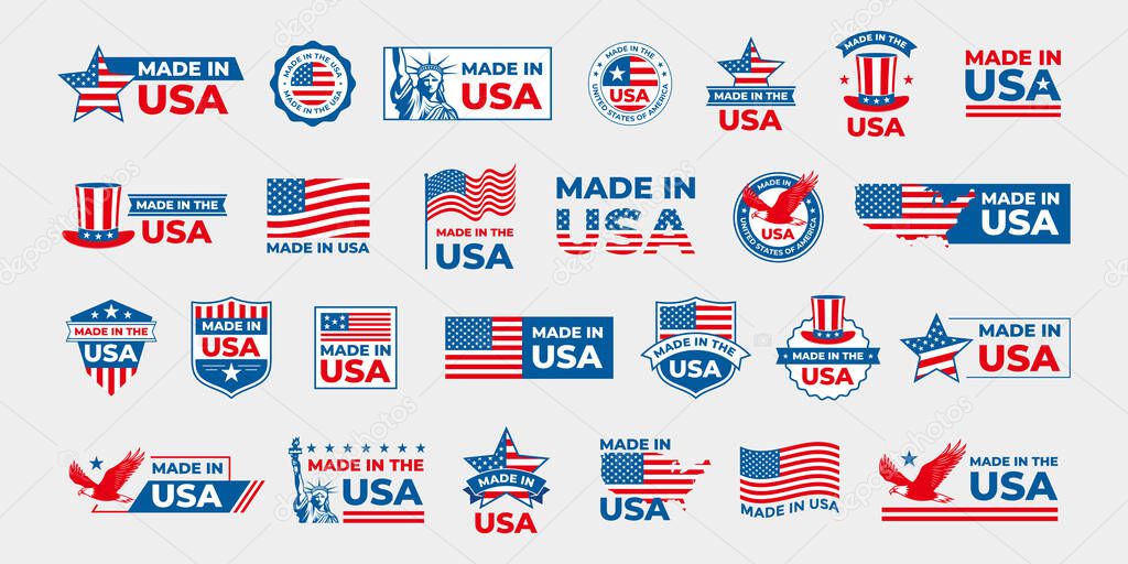 Made in usa logo and label collection