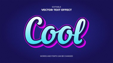 mavi ve mor renkli havalı düzenlenebilir metin efekti