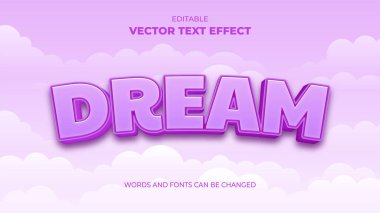 DREAM Düzenlenebilir metin efekti 