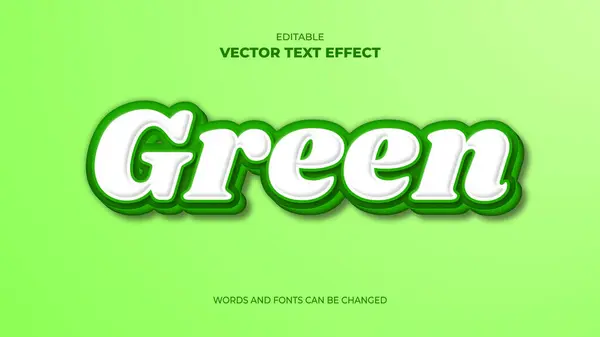 Efecto Texto Editable Verde — Archivo Imágenes Vectoriales