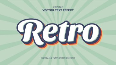 retro editable text effect