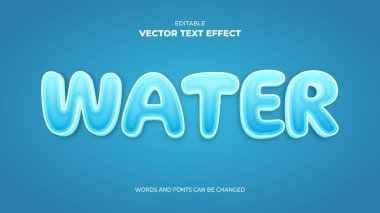 Blue water editable text effect