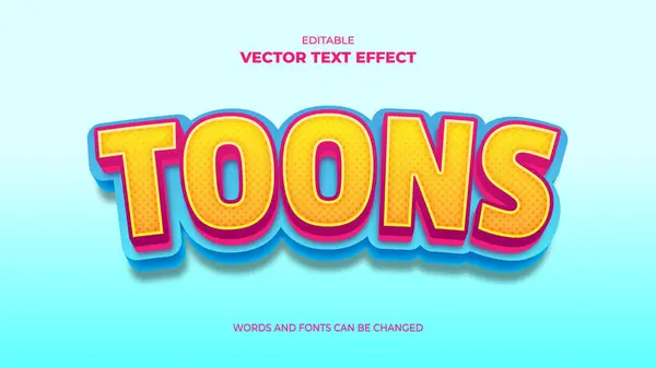 Toons Editable Text Effect — Stock Vector