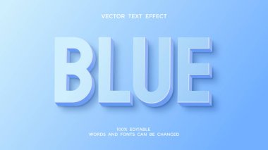 mavi değiştirilebilir 3d metin efekti