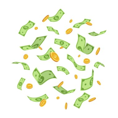 Dolar para yağmuru resimleme