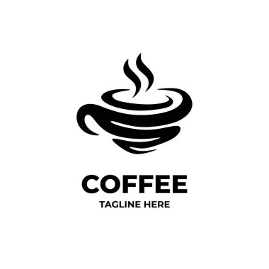 abstract coffee cup logo design