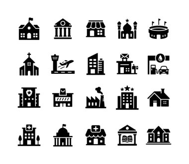 Katı siyah renkli simge koleksiyonu oluşturma