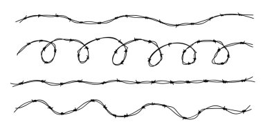Dikenli tel siluet koleksiyonu