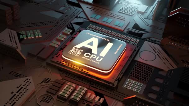 Ai人工知能Cpuプロセッサが日常業務を制御する 技術的背景 — ストック動画
