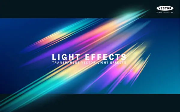 Transparent Lens Rainbow Light Flare Effects Vector Illustration — Stock Vector