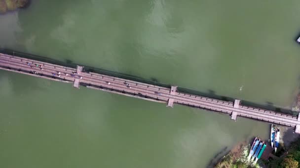 Top River Kwai Bridge River Kwai Which Start River Bridge — Stock video