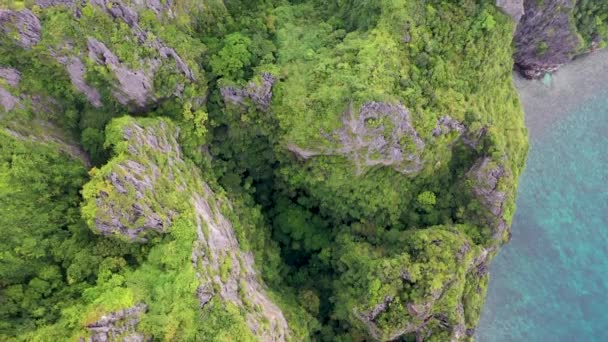 Top Iconic Limestone Cliffs Phi Phi Island Thailand — Stock Video