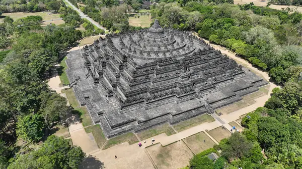 Dünyanın en büyük Budist tapınağı Havacılık manzarası.
