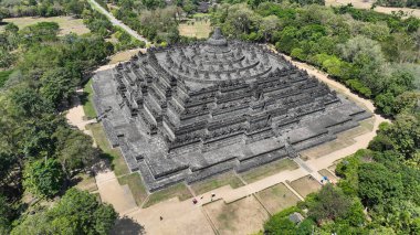 Dünyanın en büyük Budist tapınağı Havacılık manzarası.