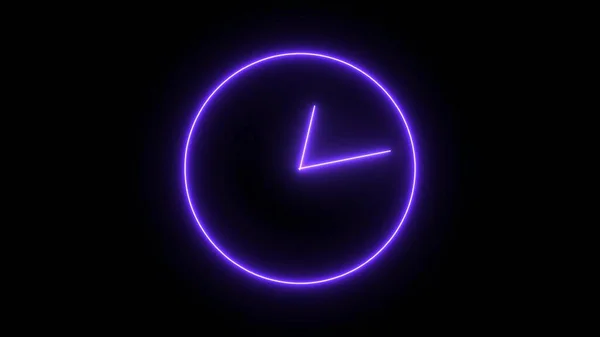 clock with glowing neon light, Alarm clock