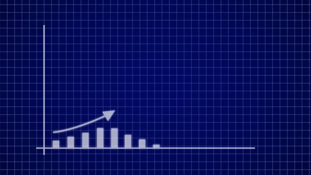 Graf Růstu Podnikání Stoupající Úspěšná Šipka — Stock video