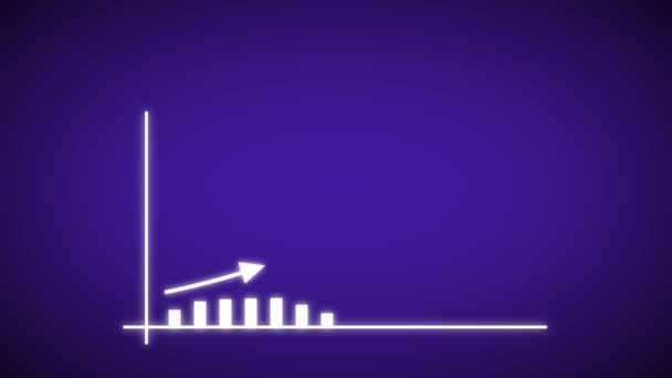 Графік Зростання Бізнесу Стрілка Зростання Успіху — стокове відео
