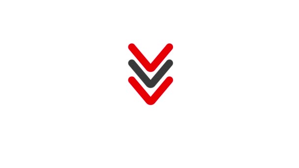 Carta Logo Plantilla Negocios Vector Icono — Vídeos de Stock
