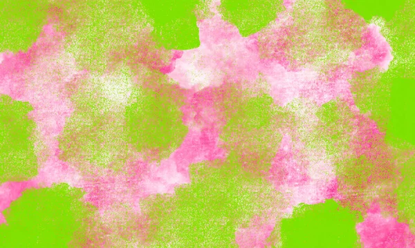 Зелено Рожевий Акварельний Фон Фарбою — стокове фото