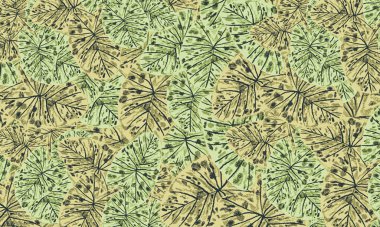 Kahverengi ve yeşil tropikal yaprak duvar kağıdı arkaplanı