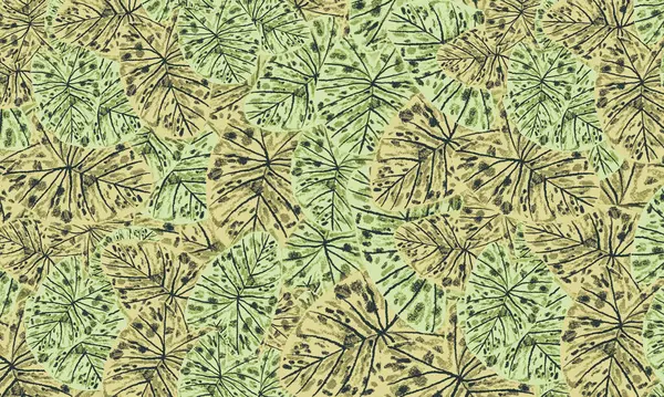 Kahverengi ve yeşil tropikal yaprak duvar kağıdı arkaplanı