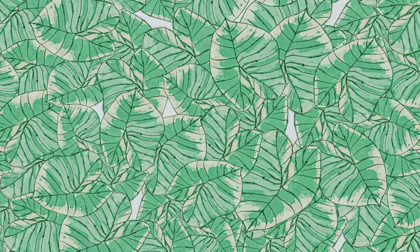 Yeşil tropik yapraklar, bahar doğası duvar kağıdı arka planı