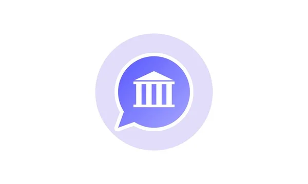 Корт Музей Банк Ікона Будівлі Університету Логотип Вектор Класичних Грецьких — стоковий вектор