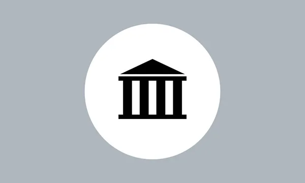 Court Museum Bank University Hus Byggnad Ikon Logotyp Klassiska Grekiska — Stock vektor