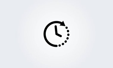 Time, clock stop watch, limited offer, happy hour, deadline concept, line icon vector illustration clipart