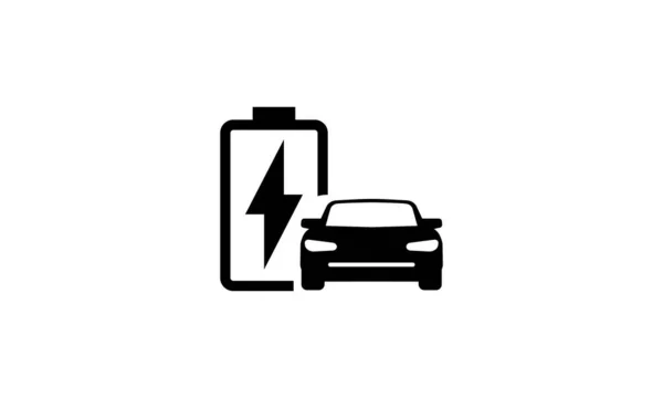 자동차 아이콘 스테이션 배터리 플러그인 Logotype 에너지 Eco 친화적 Vector — 스톡 벡터