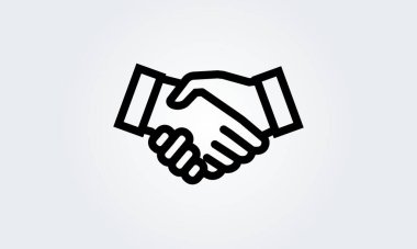 İş ortakları el sıkışma web sitesi simgesi. Başarılı bir anlaşma. Vektör izole vektör illüstrasyon piktogramı