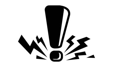 Uyarı, mesaj ünlem simgesi. Dikkat, Sembol Uyarı Önemli İmza İzole İllüstrasyon