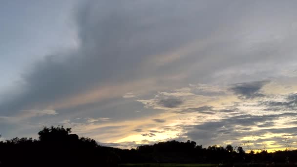 Timelapse Light Sunset Countryside Thailand — Stock Video