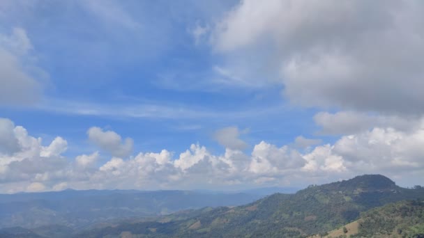 Lapso Tempo Montanha Paisagem Nuvens Tailândia — Vídeo de Stock