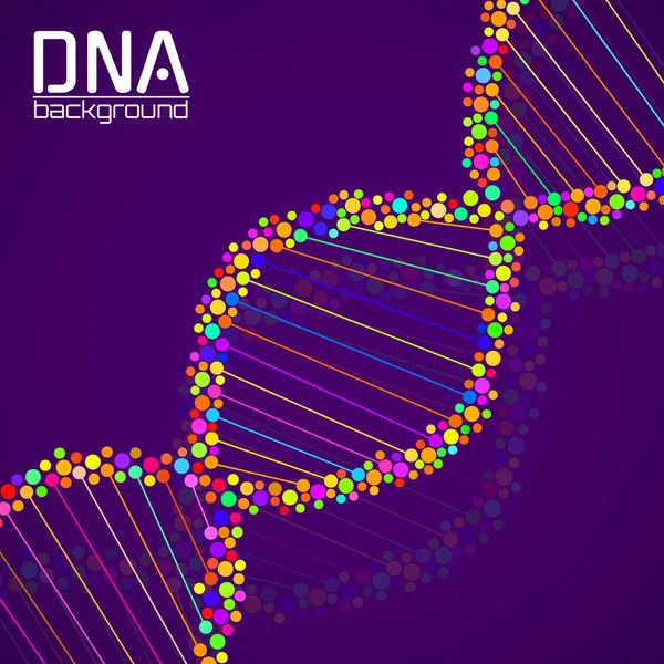 Dnaの抽象スパイラル カラフルな分子構造 科学的概念 ベクターイラスト — ストックベクタ
